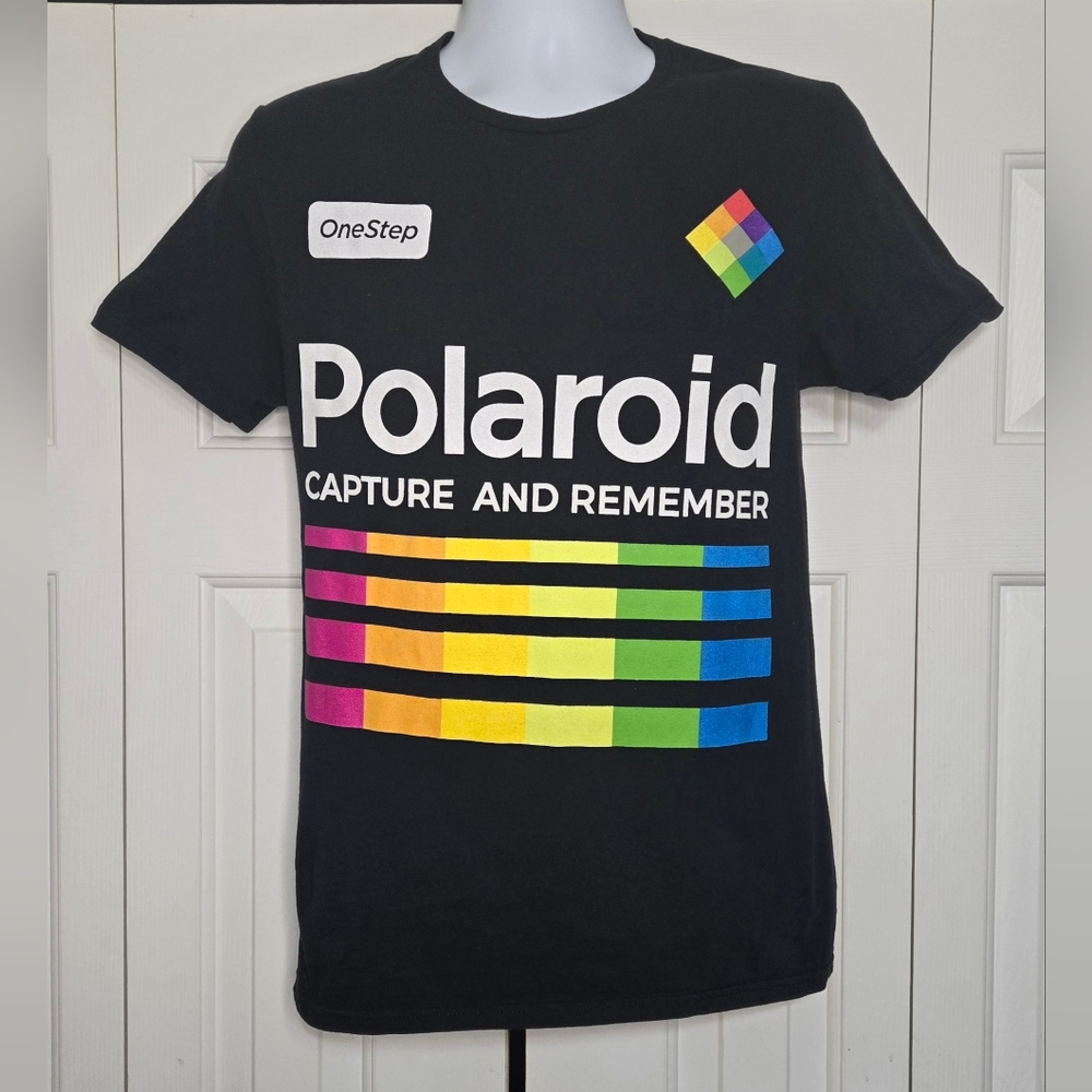 Polaroid Photo Film One Step Capture And Remember Tshirt Black Adult Siz…